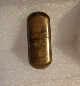 Brass Zippo Fluid Lighter No.  5 Tarnished 2