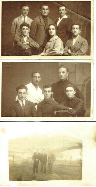 Judaica 3 Antique Photos Of Jewish Activists In Palestine Jerusalem 1920 