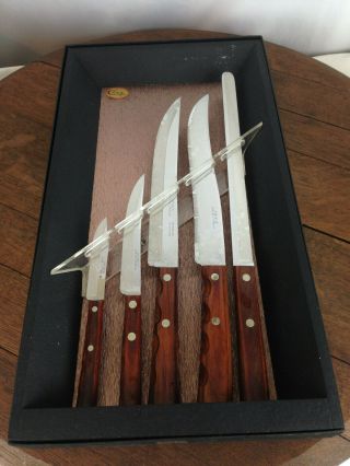 Vintage Case Xx 5 Piece Kitchen Knife Set With Hanging Case Wh - 3