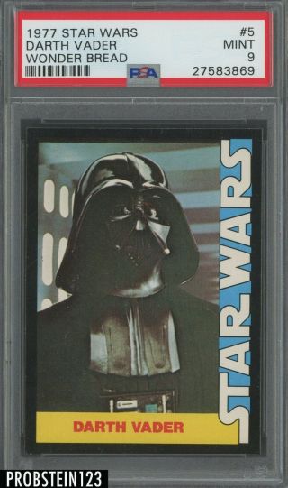 1977 Topps Star Wars Wonder Bread 5 Darth Vader Psa 9