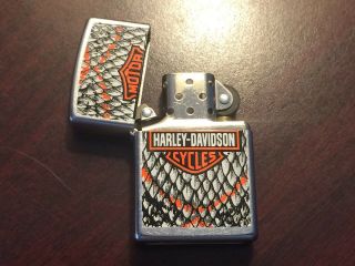 Vintage Zippo Lighter Harley Davidson Motorcycles W/box (24167)