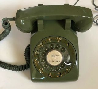 Vintage Green Bell System Western Electric Model C/d 500 Rotary Desk Phone