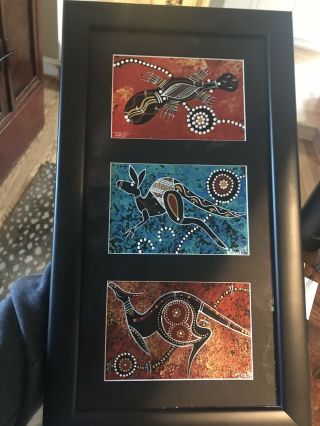 Australia Aboriginal Art Paintings Tribal Kangaroo Platypus Designs