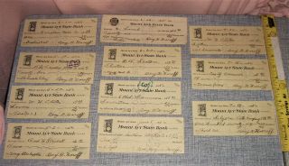 1925 Mount Ayr Bank,  Ia Canceled Checks Includiing Ford Car Purchase Payment