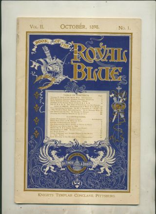 October 1898 Book Of The Royal Blue Informational Promo Time Tables & Route Map