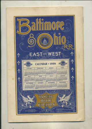 OCTOBER 1898 BOOK OF THE ROYAL BLUE INFORMATIONAL PROMO TIME TABLES & ROUTE MAP 2