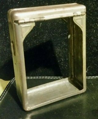 Vintage Metal Hold A Pak Cigarette Case W/ Push Button Spring Opening