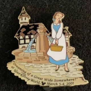 Wdcc Belle Dreaming Of A Great Wide Somewhere Pin Le /1000 4166 Disney Rare Htf