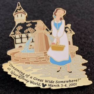 WDCC Belle Dreaming of a Great Wide Somewhere Pin LE /1000 4166 Disney Rare HTF 3