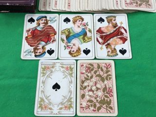 Old Antique Dondorf Non Standard Rococo Playing Cards Spielkarten Cartes Naipes