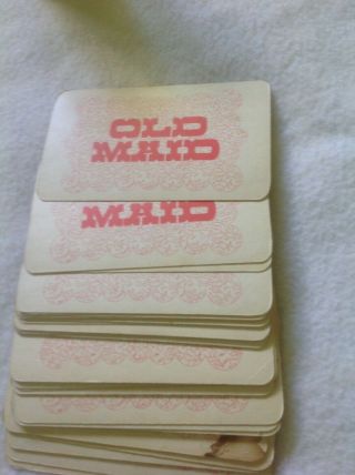 Vintage Large Old Maid Cards