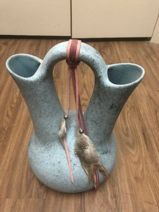 Native American Pottery Wedding Vase Navajo Signed
