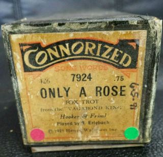 Connorized 7924 Only A Rose Fox Trot Vintage Player Piano Roll