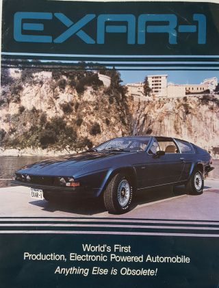 Exar - 1,  1st Production Electric Automobile 4 Page Brochure