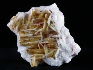 Orange Barite,  Cerussite & Vanadinite Crystal Mineral Specimen Morocco 4.  5 Oz