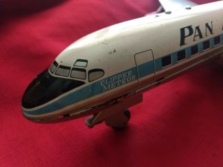 Pan American Clipper Meteor Tin Litho Battery Operated Plane N - 801PA 2