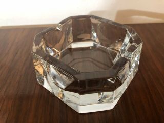 Vintage Octagon Lead Crystal Ashtray 4.  5 