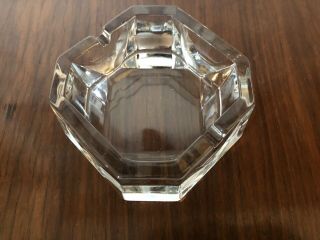 Vintage Octagon Lead Crystal Ashtray 4.  5 