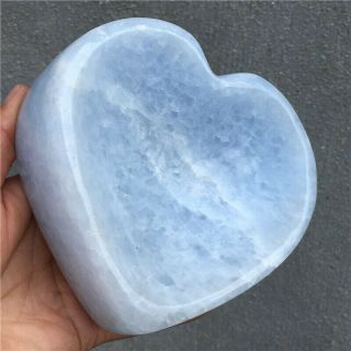 2.  31lb Natural Blue Calcite Quartz Crystal Ashtray Specimen Healing Wot3862
