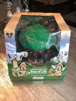 Disney Animal Kingdom Playset Tree Of Life Playset With Characters Monorail