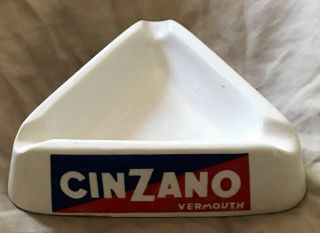 Vintage Mid Century Rare Cinzano Ceramic French Italian Bistro Ashtray