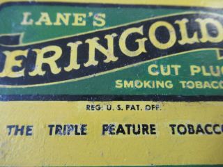 Vintage Tobacco Tin - - Lane ' s Eringold - Cut Plug tobacco 2