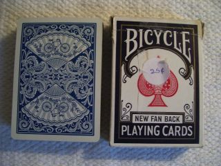 Vintage Deck Bicycle Fan Back Playing Cards W/tax Stamp Complete W/jokers