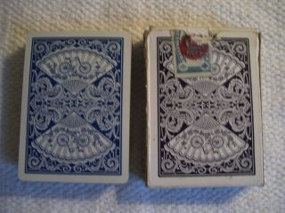 Vintage Deck Bicycle Fan Back Playing Cards w/Tax Stamp Complete w/Jokers 3