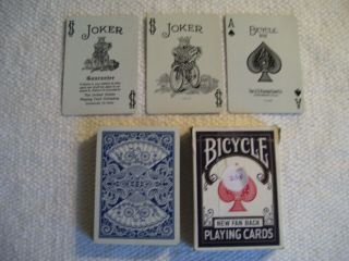 Vintage Deck Bicycle Fan Back Playing Cards w/Tax Stamp Complete w/Jokers 6