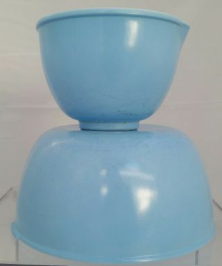 1 LARGE Vintage BLUE SUNBEAM mixmaster milk glass mixing bowl 2