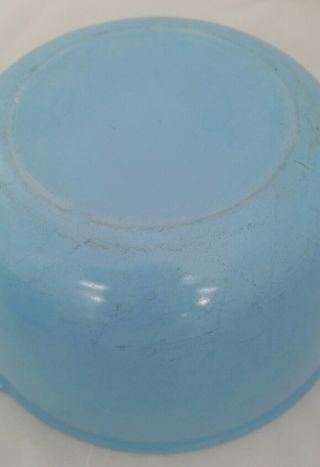 1 LARGE Vintage BLUE SUNBEAM mixmaster milk glass mixing bowl 5