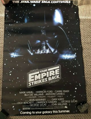 1979 Star Wars Empire Strikes Back Poster Darth Vader Ptw532 24x36 "