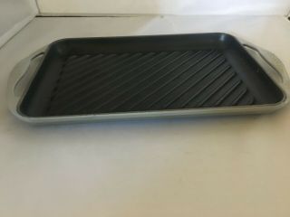 Le Creuset 33 Enameled Gray Cast Iron Rectangular Griddle Grill Pan