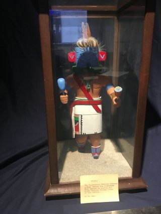Native American Hopi Hand Carved Kachina Doll In It Own Case 16 "