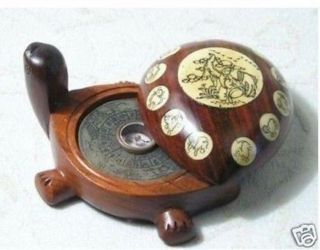 China Tibet Compass " Feng Shui " Boxwood Turtles