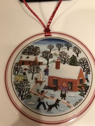 Villeroy & Boch Vintage China Christmas Ornament By Laplau Signed