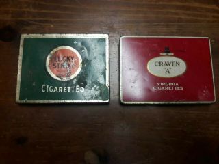 Vintage Lucky Strike & Craven A Cigarette Tins