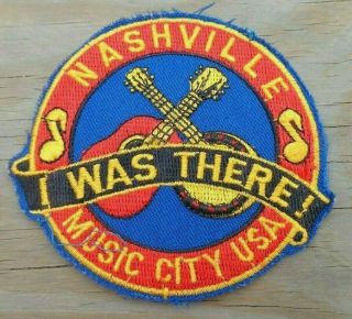 Nashville Tn Tennessee " I Was There " Banjo Guitar Music City Usa 3 " Round Patch