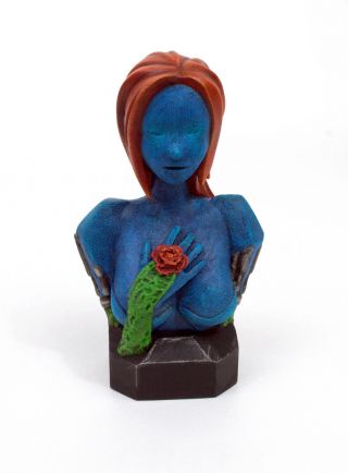 3d Printed Hand Painted Female Android Statue Figurine Model