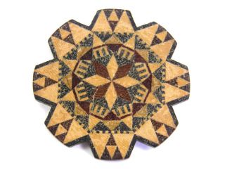 Antique 19th Century Tunbridge Ware Sewing Thread Winder Inlaid Mosaic 4