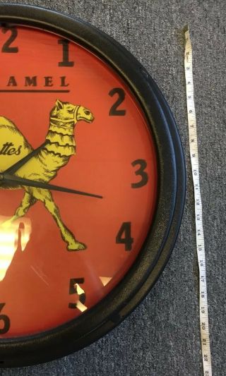 Rare - Large - Red Kamel Cigarettes Clock With Neon By Fallon - Not 7