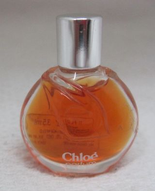 Chloe Parfum.  11 Fl Oz 3.  5 Ml Miniature Perfume Bottle Full Parfums Lagerfeld