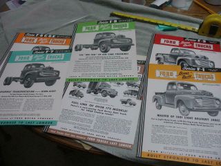 1953 Ford F Series Truck Pictures & Poster Advertising Sales Brochures