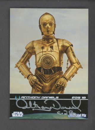 2008 Official Pix Star Wars Fan Days 3 Anthony Daniels Auto Rare