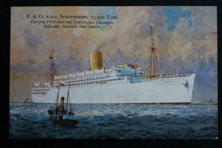 P&o Orient Line Rms Strathmore Company Issued Postcard