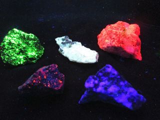 Labeled 1 Pound Fluorescent Mineral Rock Crystal Franklin And More Usa Box