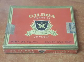 Judaica Palestine Old Rare Cigarettes Box Dubek Gilboa With Cigarettes Tax Label