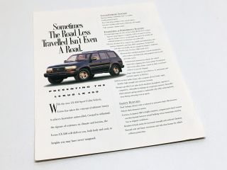 1997 Lexus Lx 450 Information Sheet Brochure