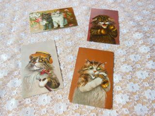 Antique Postcards/comical Cats/1906