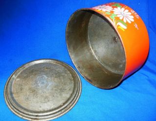 Vintage Ransburg Toleware Cake Saver,  Canister and Match Holder Hand Painted 6